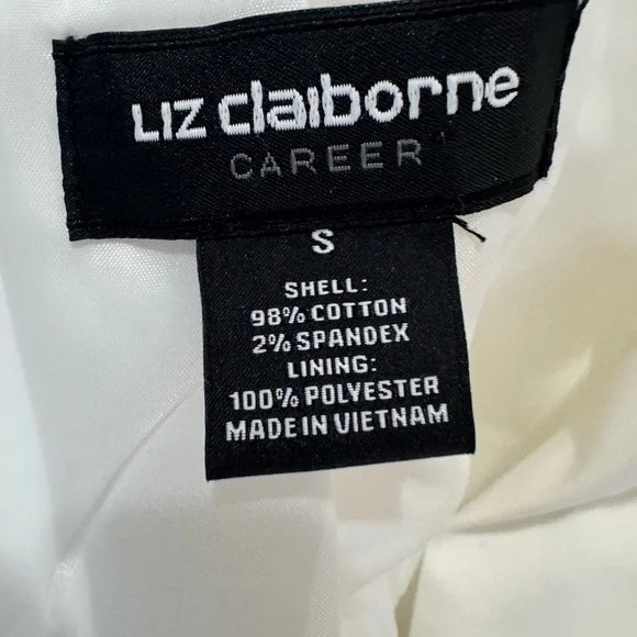 White Blazer Single Button Career Jacket Tailored Workwear Size S - Picture 6 of 6